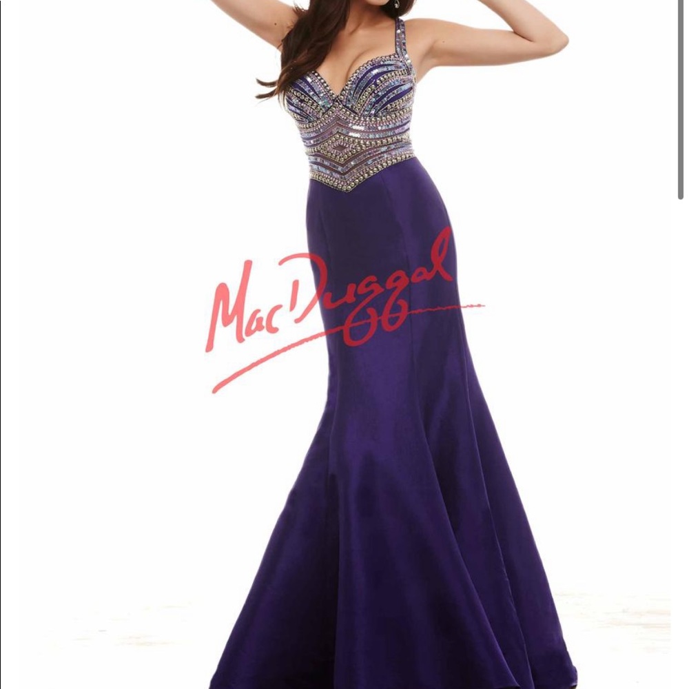 NWT MAC DUGGAL Royal Purple Gown 65005A